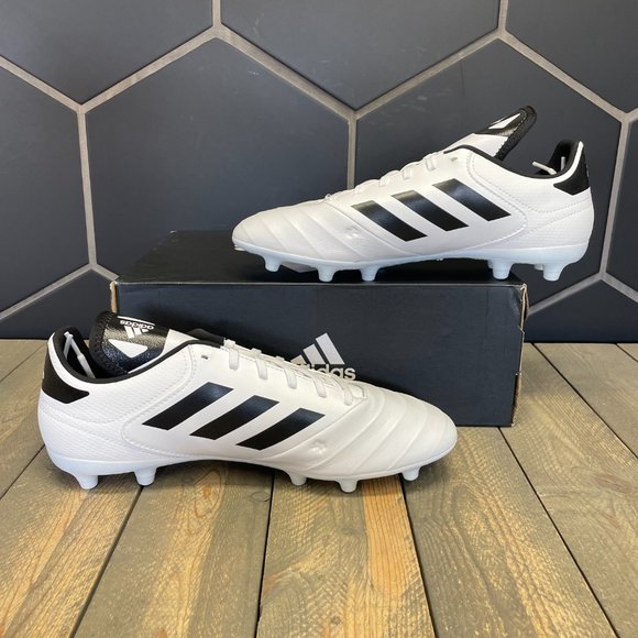 New W/ Box! Mens Adidas Copa 18.3 FG White Black Football Cleats Size 10.5 - Picture 2 of 6